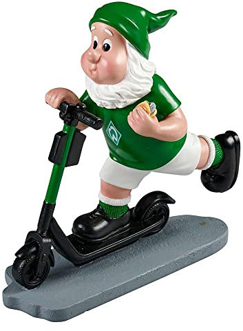 Werder Bremen SV Gartenzwerg - E-Roller - Zwerg Garden gnom SVW - Plus Lesezeichen I Love Bremen