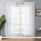 Topfinel Voile Gardinen Weiss Vorhänge Schlafzimmer Haltransparent Gardienen Schals 240 cm Lang Schlaufenschal 2er Set 140 cm Breit für Wohnzimmer, Rod Pocket, Tunnelzug
