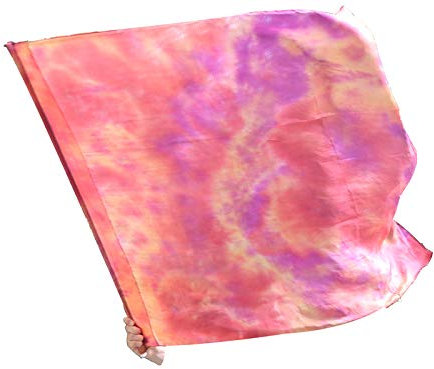 Winged Sirenny 1 Stück Seide Flaggen-Poi 100cm, Seidenfahne-Poi mit Spin Wirbel, Spielseide Tanz Zubehör (Kupfer)