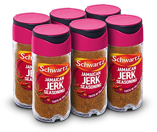 Schwartz Jamaican Jerk Seasoning 51 G | Jar | Pack of 6 | Allspice, Chilli Powder & Thyme | Perfect for Spicing Up Marinades, Dips or Sauces