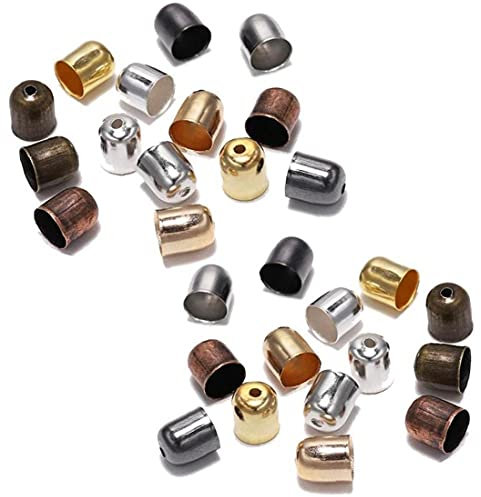 PiniceCore 100 Stücke Lederschnüre Armbänder Schnalle Finden Ende TIPP Quaste Caps Crimp End Perlen Kappen Für DIY Schmuckherstellung