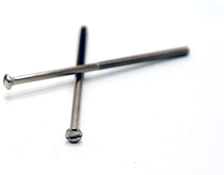 Lot de 4 ou 8 vis électriques chromées pour prises ou interrupteurs de 40 mm, 50 mm ou 75 mm