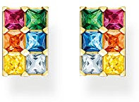 THOMAS SABO Ohrstecker bunte Steine gold 925 Sterlingsilber, 750 Gelbgold Vergoldung