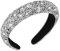 WLLHYF Stirnband Dickes Haarband Niedlich Schwarz Mode Funkelnd Bling Kopf Wrap 90er Jahre Disco Haarschmuck Kristall Diamant Strass Kopfbedeckung Geburtstag Party Geschenke für Frauen Braut