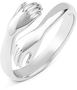 Umarmender Ring 925 Sterling Silber Offener Ring