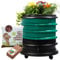 WORMbox | Wurmkomposter Wurmfarm Wurmkiste mit 3 Schalen Dunkelgrün + Pflanzgefäß + 500g Kompostwürmer / 1000 STK + 1 Coco | 48 Liter | Regenwurmkomposter, Kompostwürmer produzieren Wurmhumus