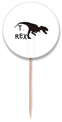 Etiquetas redondas para decoración de fiesta con diseño de dinosaurio, carnívoro, caza