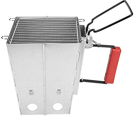 Petit barbecue d'extérieur en acier inoxydable pour 3 à 8 personnes - Portable - Pour cuisine, camping, pique-nique, barbecue