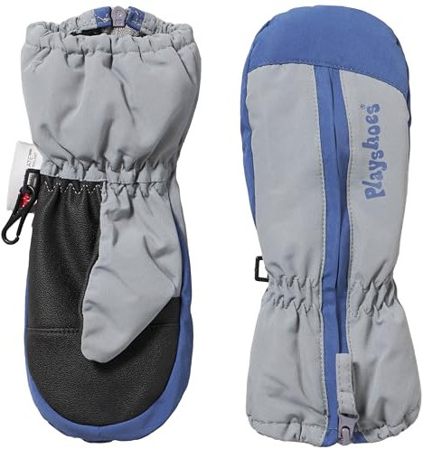 Playshoes Unisex Kinder Fäustling Schneehandschuhe, Grau Reißverschluss, 1 Ca.1-2 Jahre EU