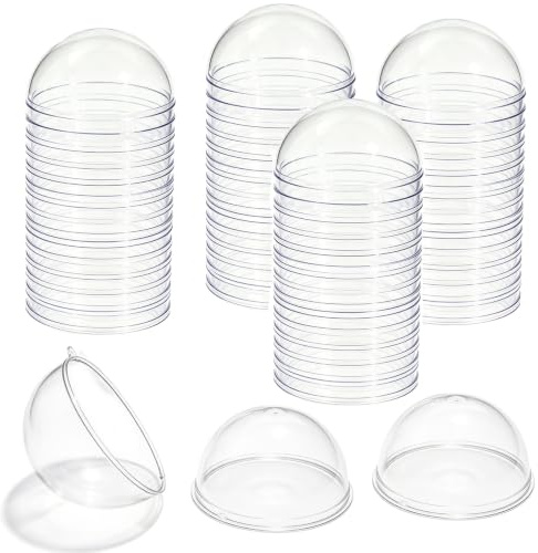 40PCS 80mm/3.14inch Large Clear Ball Ornaments, 20Set Clear Plastic Fillable Christmas Balls Shatterproof Ornament Bauble for DIY Crafts Wedding Party Decor Holiday Home Decor