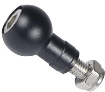 NovelGoal Erweiterbarer Kugelkopf aus Aluminium, 17 mm, mit M6-Schraub-Kugelkopf für Stativ, Selfie-Griff, Griff, Ständer, Kugelhalterung, Konverter