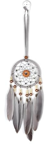 Dream Catchers, Traumfänger Bunt, Handgewebter Traumfänger, Kreativer Handgefertigter Traumfänger, Verwendet für Autoschmuck, Heimtextilien, Geschenke (grau)