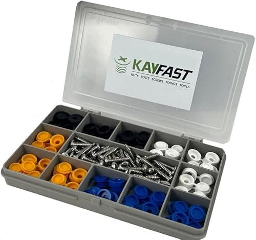 ASSORTED NUMBER PLATE KIT/CAR FITTING FIXINGS/STAINLESS SCREW/HINGED CAPS