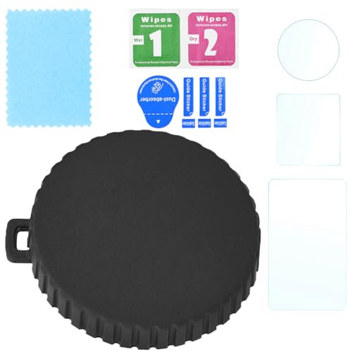Fiorky TPU-Objektivschutzkappe mit Tragetasche, gehärtetes Glas vorne und hinten, Displayschutzfolie für D-JI Osmo Action 3/4 Zubehör, EWB9893_1