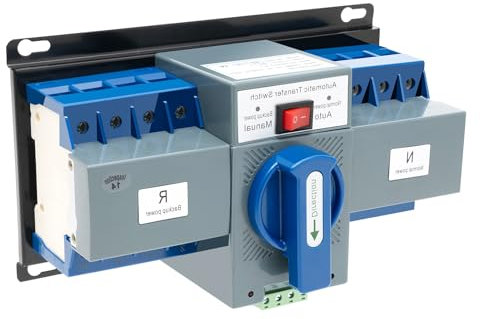 220V Commutateur de Transfert Automatique à Double Alimentation,63A Inverseur de Source Automatique,Deux Modes de Fonctionnement,Convient pour l'électricité Domestique, Boîte de Feu