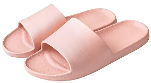 Milaloko Ciabatte Uomo Donna Casa Aperte Pantofole Comode Slide Ciabatte Antiscivolo Sandalo Estive Ciabatte da Mare Spiaggia Piscina Unisex, Rosa, 36-37