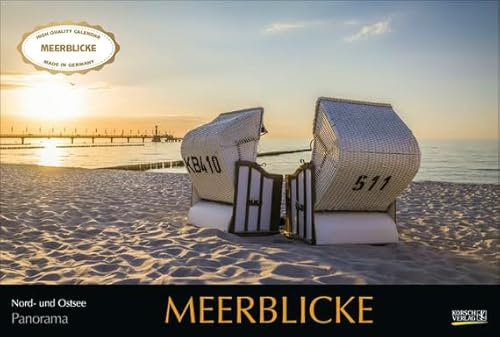 Meerblicke - Nord- und Ostsee - Kalender 2025 - Panorama-Format - Korsch-Verlag - Fotokalender - Fotokunst - 58 cm x 39 cm