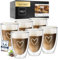 ElbFuchs® Latte Macchiato Gläser doppelwandig [6x 350ml] GESCHENKIDEE mit HERZ | Kristallklare Thermogläser doppelwandig | Ideal als Cappuccino Gläser | Kaffeegläser | Teegläser