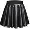 Aomig Mädchen Basic Solid Vielseitige Metallischer Faltenrock Outfits Damen Kurze Informell Mini Skater Rock Dehnbaren Glocken Rock Club Cosplay Party 80er Festival Kostüm Hohe Taille Plisseerock (XL)