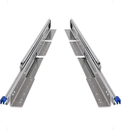 BRASOM Auszugsschienen - Schwerlastauszug 1500mm, 250kg, 60 inch, mit Bodenmontage und Schubladenhalterungen, Heavy Duty, Lock in/aus Schubladen Schienensystem, Kugellager, links und rechts
