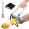 French Fry Cutter, Stainless Steel Potato Chipper French Fry Cutter with 2 Blades, Potato Slicer French Fries Potato Cutter for Making French Fries, Cut Potatoes Carrots Vegetable