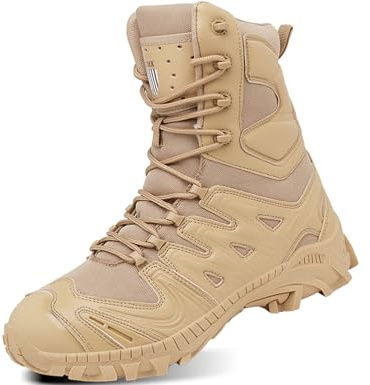 5.AA B525 Bottes militaires Bottes d'Homme Chaud Doublé Fourrure Imperméable Neige Bottines Confortable Antidérapant Chaussure Jaune désert 42 EU