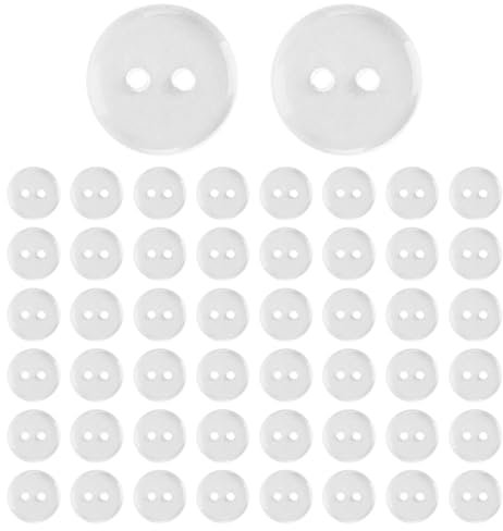 50 Stück Transparente Knöpfe - 15 mm Knöpfe zum Annähen Wendbar, für DIY Handwek Nähen von Kleidung, Annähen, Basteln, Blazer, Uniform und Jacke