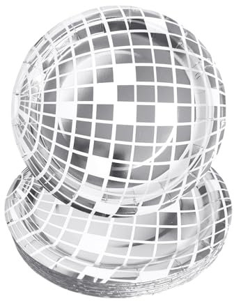 Piatti Piani Da 25 Pezzi Con Elementi Discoteca, Piatti Piani Per Decorazioni Per Feste, Decorazioni Per La Tavola, Forniture Per Feste, Piatti Piani Creativi Personalizzati