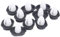 SUZWELT Clip pour baguettes latérales de la carrosserie avec joint compatible avec Citroën 8565.43 Fiat 71728806 (406)