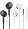 2 Pack Auriculares con Cable,3,5 mm Jack Auriculares con Micrófono y Control de Volumen,Earphones In Ear con Cable para Samsung, iPhone, iPod, PC, Tabletas,Variedad de Dispositivos de 3,5 mm
