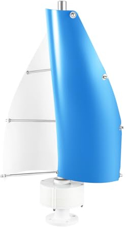 Wind Turbine, Vertical Axis Wind Turbine Generator with Controller Wind Turbine Power Generation 2 Aluminiumlegierung Klinge Geräuscharmer Betrieb für Freien Betrieb, Garten Haus und Camping