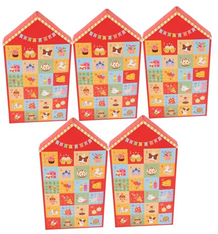 HORIALENCE 5stücke Teiliges Adventskalender Festliche Anlässe Leere Papiersüßigkeitenbehälter Zur Kreativen Gestaltung Von Geschenken Für Weihnachten Und Partys Zur Verschönerung Ihres