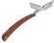 VICASKY Rasoir À Grain De Bois Pour Homme Rasoir De Barbier Manche Ergonomique Manuel Coupe-Choux Vintage Manuel Acier Inoxydable Marron