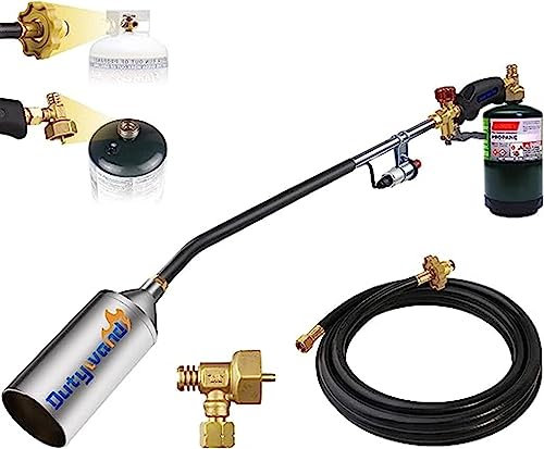 Propane Torch Weed Burner - Self Igniting Flame Weeder with Refill Adapter | Weed Torch Burner for Driveways, Gardens & Patios