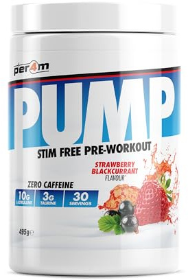 Per4m Pump Stim Free Pre Workout & Glycersize™ Powder | 10g L-Citrulline, 3g Taurine & 3000mg Glycersize for Pump, Hydration & Muscle Fullness | 30 Servings, 495g + 90g (585g, Strawberry Blackcurrant)