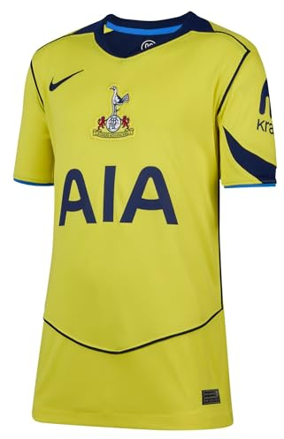 NIKE Tottenham Hotspur 2025/26 Stadium Third Dri-Fit Total 90 Replika-Fußballtrikot Für Ältere Kinder, Dynamic Yellow/Blue Void/Blue Void, HM4127-741, M