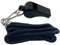 Champion Sports Kunststoff Whistle mit Lanyard, Schwarz/Silber