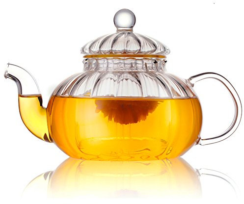 TAMUME 600ml Zucca Teiera Vetro con Infusore Vetro pour Tè