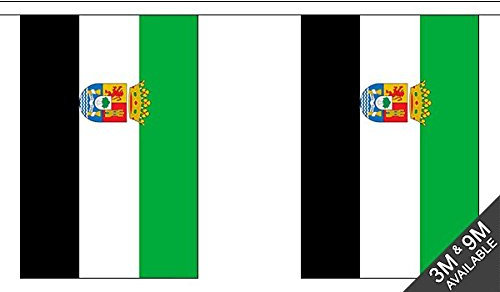 The Flag Wholesaler B101071 Extremadura - Banderines (24 x 1 x 23 cm), Multicolor