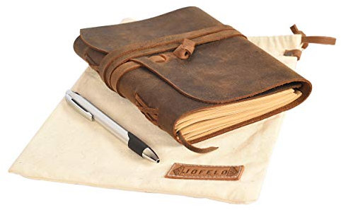 Leder Journal Liniertes Papier Geschenkset - Nachfüllbare Tagebücher für Männer, Leder gebundenes Tagebuch für Frauen, 5x7 Handmade Vintage Writing Journal, Leder Notizbuch zum Einschreiben, Leder