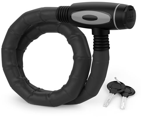 DANSI Panzerschloss Fahrrad I sicherer Diebstahlschutz mit 2 Schlüsseln I Fahrrad schloss, bike lock, Fahrradschloss, Fahrradschlösser, E-Bike (Fahrradschloss mit Schlüssel, 24 x 1200)