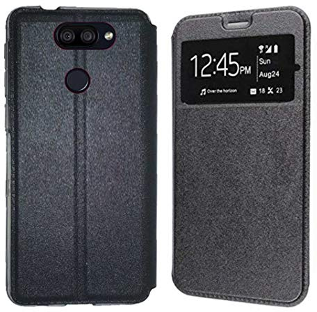 TD24H Funda para LG K40S (6.1) Negra Libro Ventana
