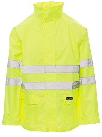 Mivaro Herren Warnschutz Regenjacke Kapuze EN ISO 20471 Klasse 3 S-3XL | 100 % Polyester, wasserdicht, winddicht, EN ISO 343, Reflexstreifen, verdeckter Reißverschluss, Kapuze einrollbar