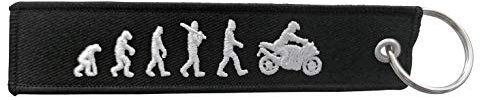 DonJordi Schlüsselanhänger EVOLUTION - Das Geschenk für Biker & Motorradfahrer - Anhänger aus Stoff