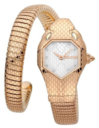 Just Cavalli Damen-Armbanduhr Analog Quarz One Size, Roségold, Armband 32019800