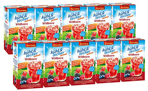 Milford kühl & lecker active Wildbeere, 20 Teebeutel / 10er Pack