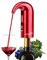 Decantador de aireador de vino eléctrico recargable USB portátil, dispensador de vino automático para vino tinto, dispositivo de vertido de vino con bolsa para el polvo (rojo)