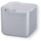KOOK TIME salero de cocina con tapa de acrílico transparente basculante - Salero gris plata de cocina moderno con base cerámica para usar como salero y azucarero o especieros, 11.2 x 11.2 x 11.2 cm