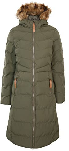 Trespass Womens Jacket Longer Length Padded Casual Coat Fur Trim Audrey X