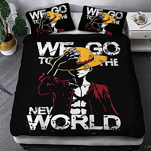 Zbeiba One Piece Bettwäsche 135x200 Bettbezug 135 x 200cm 1 Kissenbezug 80x80cm 2 teilig,A4,3D Druck Bettbezug mit Kissenbezug für Kinder Jungen Mädchen